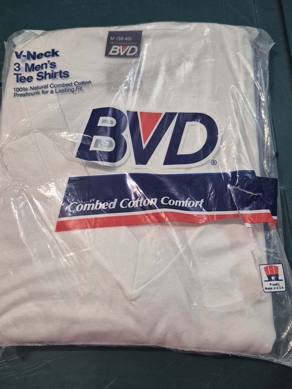 Mens BVD V Neck Tshirts Size Medium